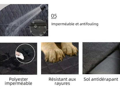 DriveSafe™ Dog Car Seat Cover – Waterproof Hammock with Mesh Window