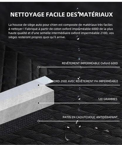 DriveSafe™ Dog Car Seat Cover – Waterproof Hammock with Mesh Window