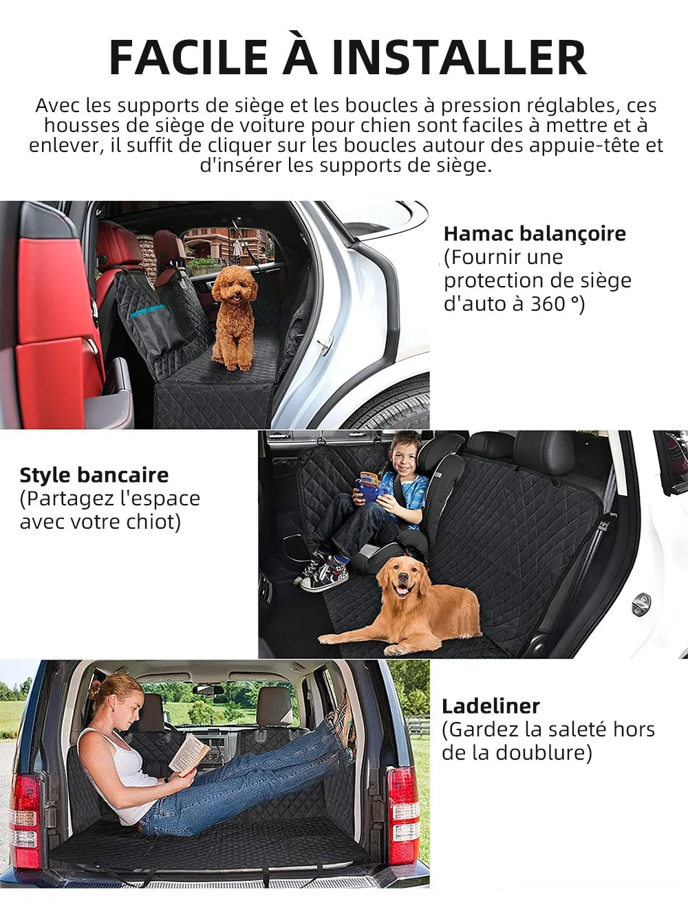 DriveSafe™ Dog Car Seat Cover – Waterproof Hammock with Mesh Window