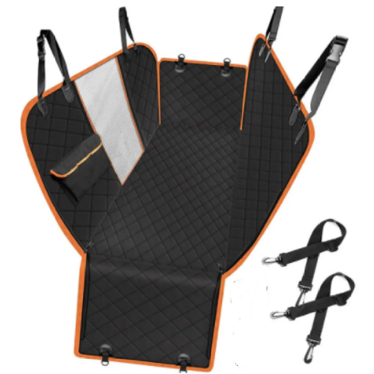 DriveSafe™ Dog Car Seat Cover – Waterproof Hammock with Mesh Window